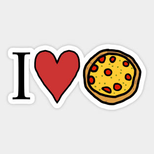 I Love Eating Pizza Sticker